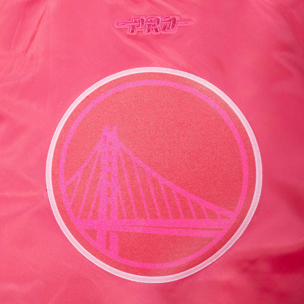 NBA GOLDEN STATE WARRIORS TRIPLE PINK TODDLER GIRLS SATIN JACKET (BEETROOT PURPLE) - Image 8