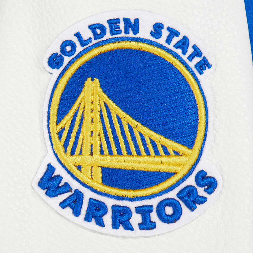 NBA GOLDEN STATE WARRIORS CLASSIC TODDLER BOYS WOOL VARSITY JACKET (ROYAL BLUE/WHITE) - Image 5