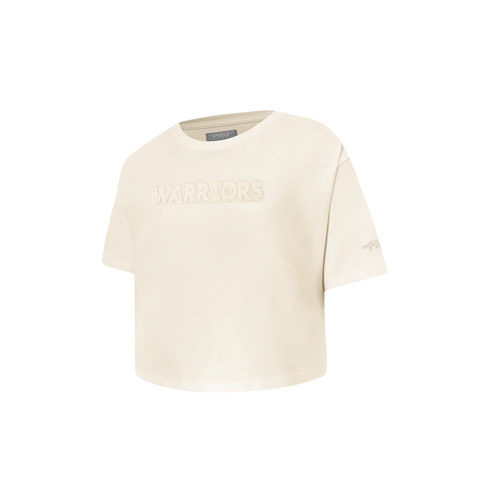 NBA GOLDEN STATE WARRIORS NEUTRAL TODDLER GIRLS SHORT SLEEVE BOXY TEE (EGGSHELL) - Image 2