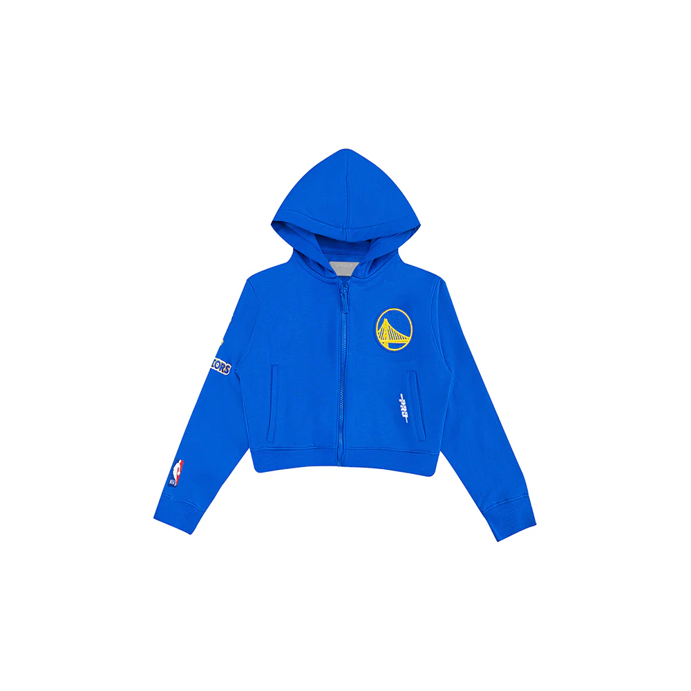NBA GOLDEN STATE WARRIORS CLASSIC TODDLER GIRLS FLEECE FULL ZIP HOODIE  (ROYAL BLUE) - Image 3