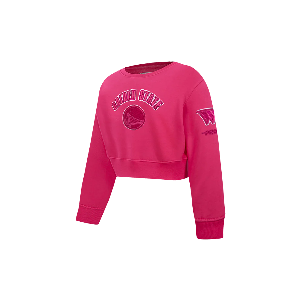 NBA GOLDEN STATE WARRIORS TRIPLE PINK TODDLER GIRLS FLEECE CREWNECK (BEETROOT PURPLE) - Image 2