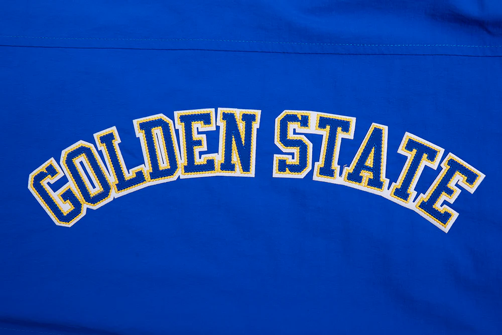 NBA GOLDEN STATE WARRIORS CLASSIC WIND WOVEN WOMEN'S 1/2 JACKET (ROYAL BLUE) - Image 6