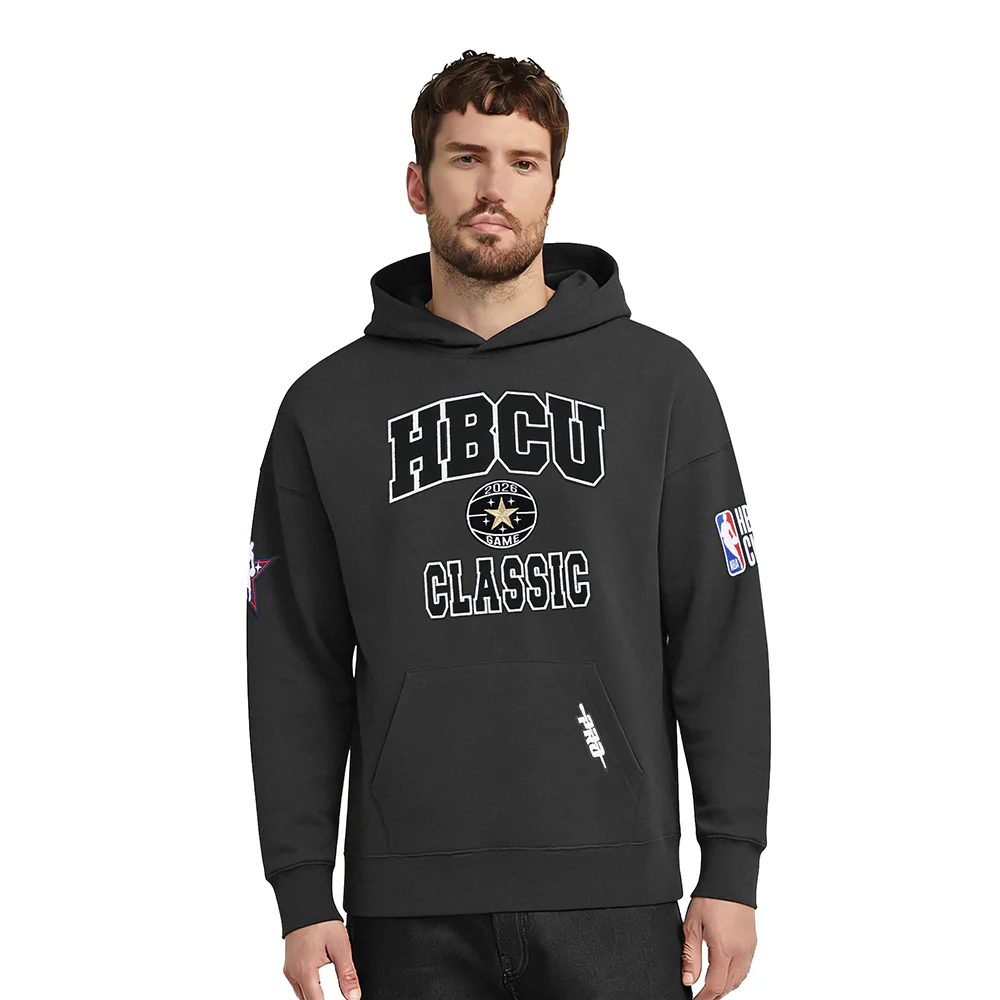 NBA X HBCU CLASSIC 2026 MEN'S DROP SHOULDER FLC PO HOODIE (BLACK)