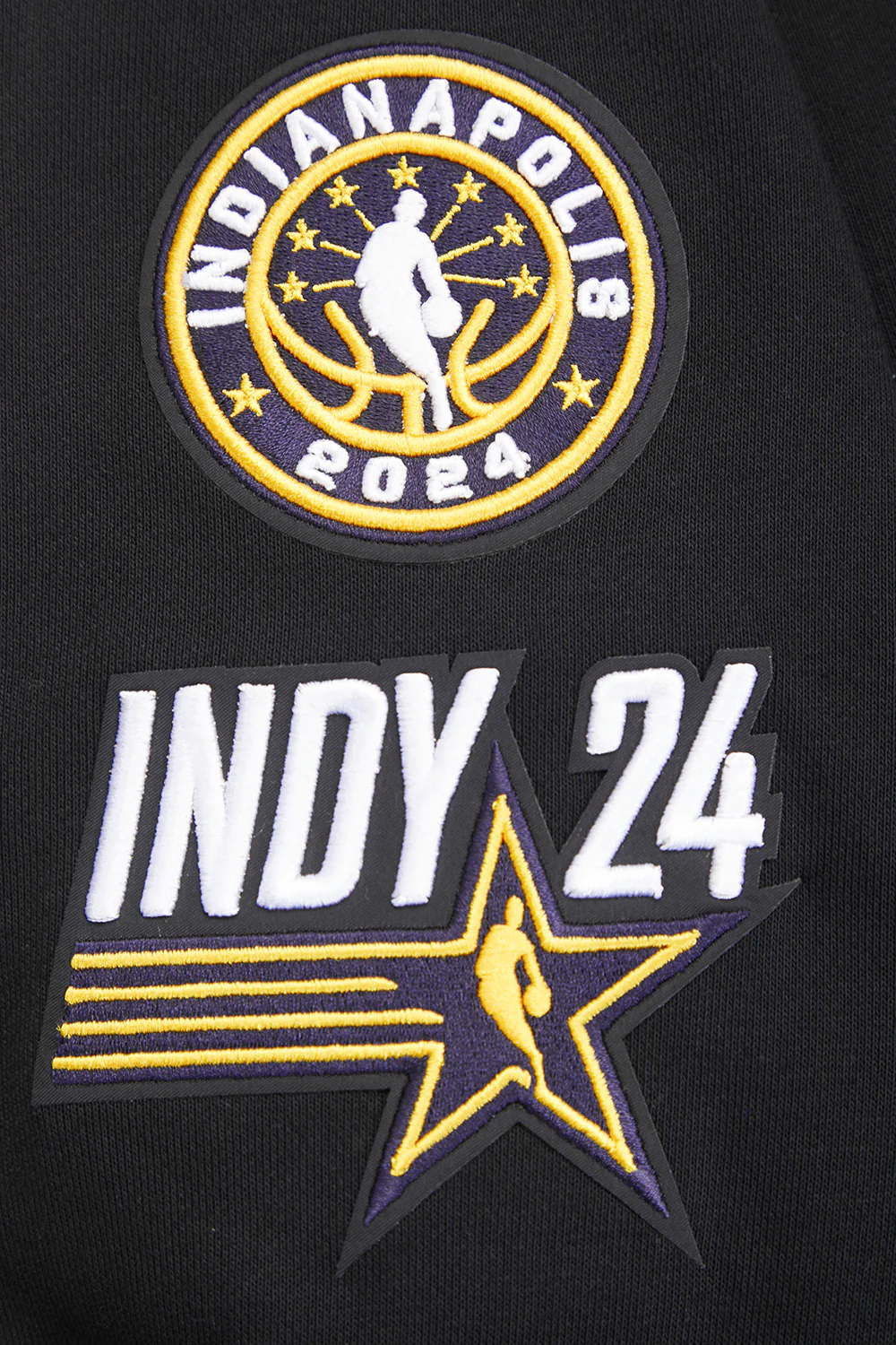 HBCU X NBA ALL STAR 2024 WOMEN'S RIB FLEECE CROPPED PULLOVER HOODIE (BLACK) - Image 8