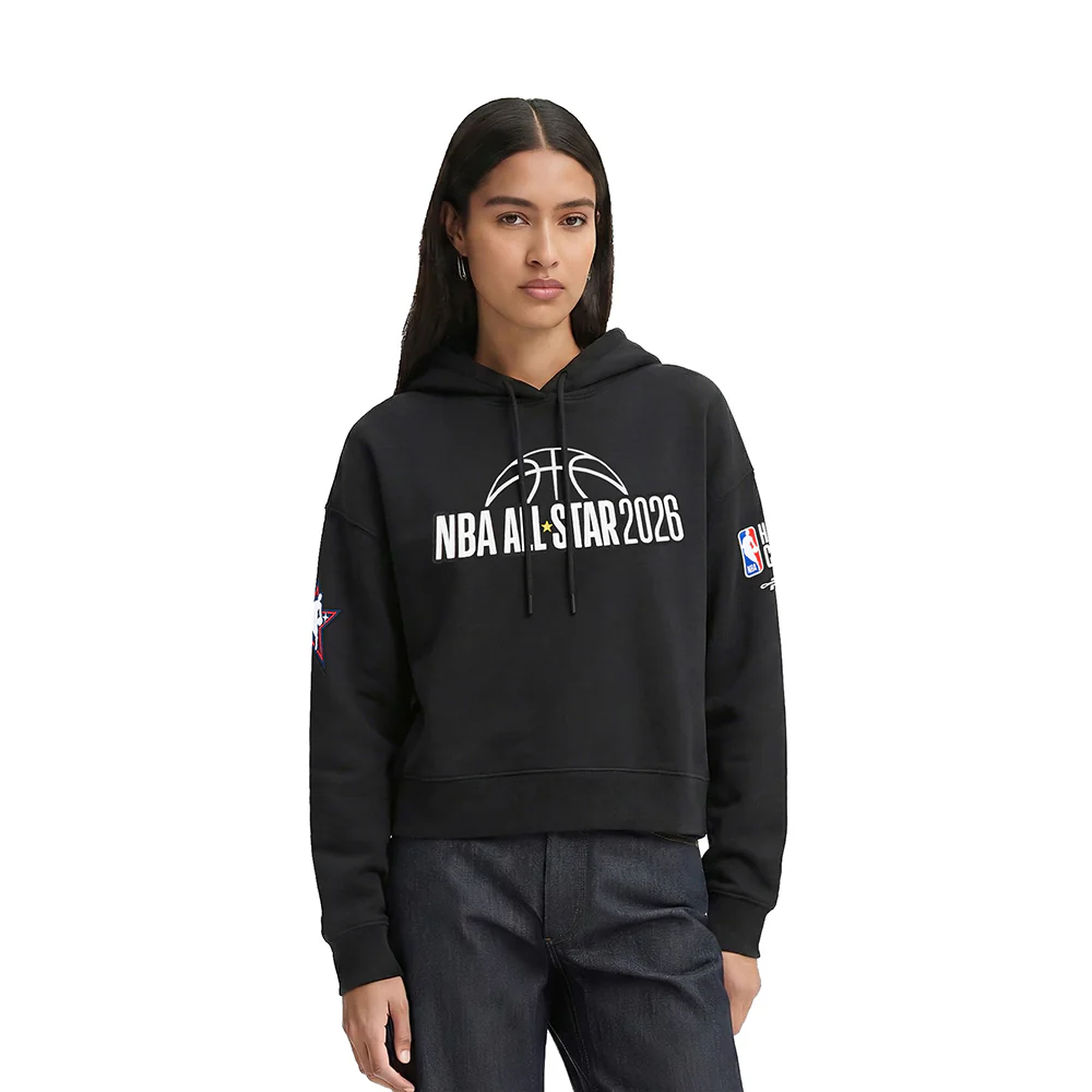 NBA X HBCU CLASSIC 2026 WOMEN'S FLC CROPPED PO HOODIE (BLACK)