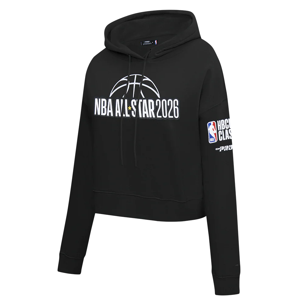 NBA X HBCU CLASSIC 2026 WOMEN'S FLC CROPPED PO HOODIE (BLACK) - Image 4