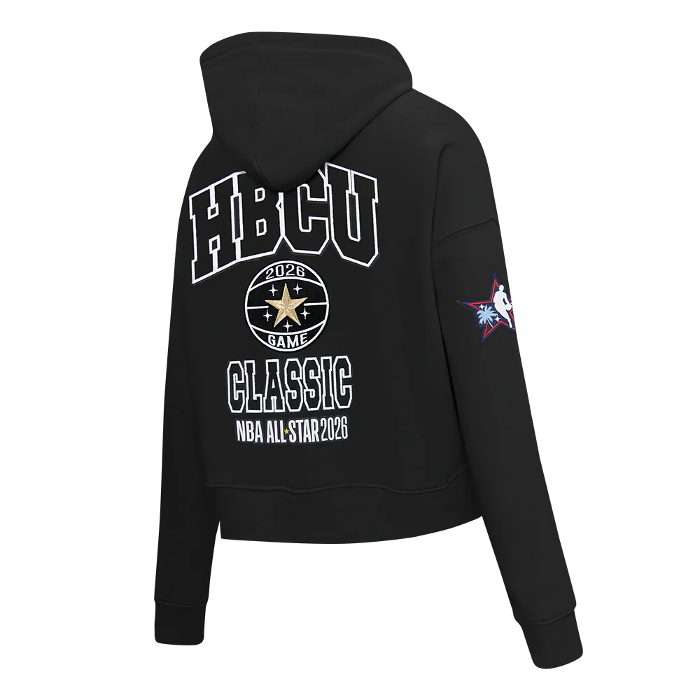 NBA X HBCU CLASSIC 2026 WOMEN'S FLC CROPPED PO HOODIE (BLACK) - Image 6