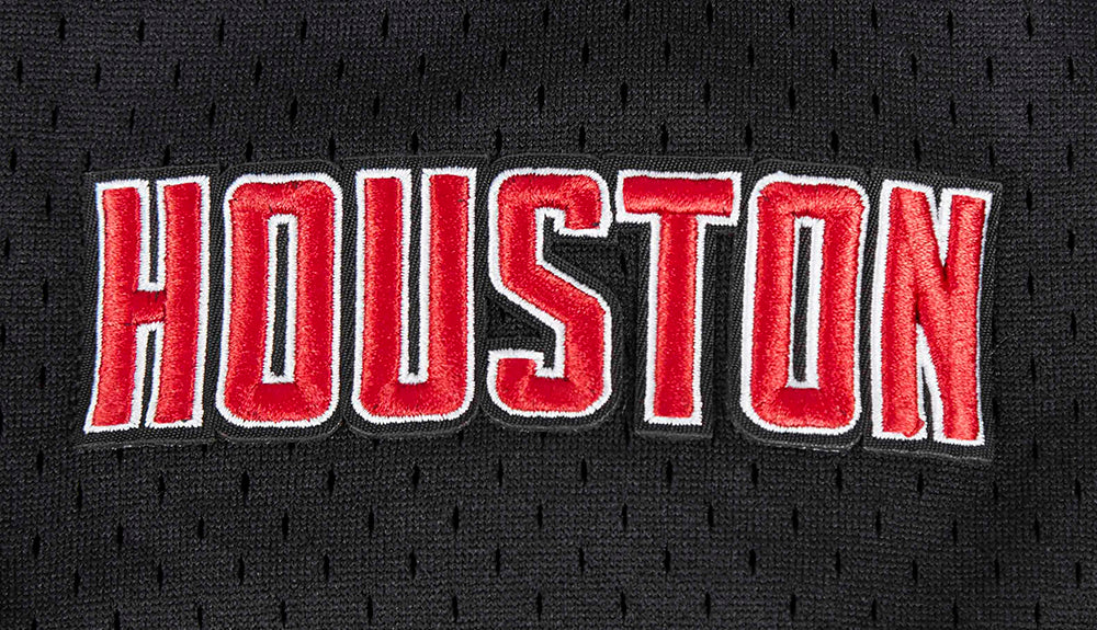 NBA HOUSTON ROCKETS CLASSIC MESH MEN'S BUTTON DOWN SHIRT (BLACK/RED) - Image 11