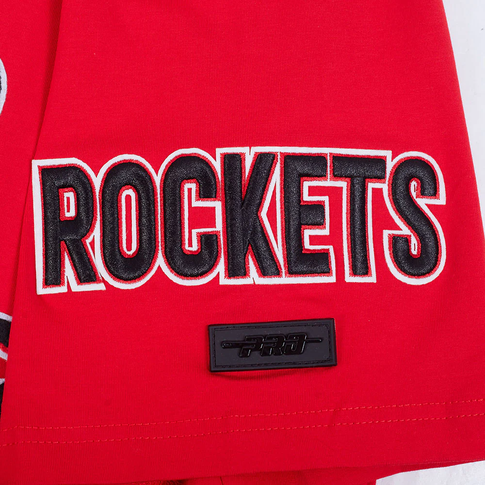 NBA HOUSTON ROCKETS MASHUP MEN'S TEE (RED) - Image 5