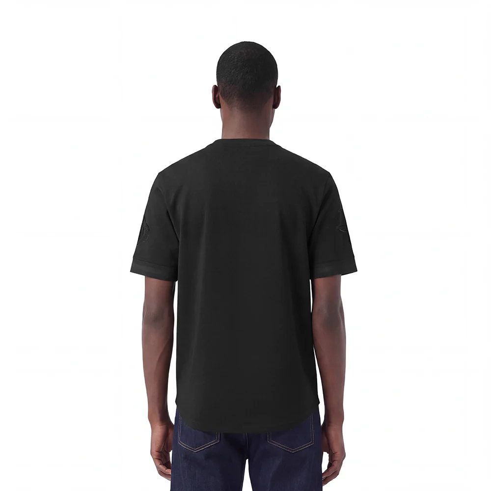 NBA HOUSTON ROCKETS TRIPLE BLACK MEN'S DOUBLE KNIT TEE SHORT SLEEVE (TRIPLE BLACK) - Image 2