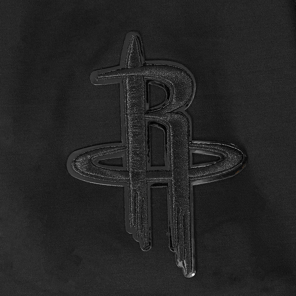 NBA HOUSTON ROCKETS TRIPLE BLACK MEN'S DOUBLE KNIT TEE SHORT SLEEVE (TRIPLE BLACK) - Image 7