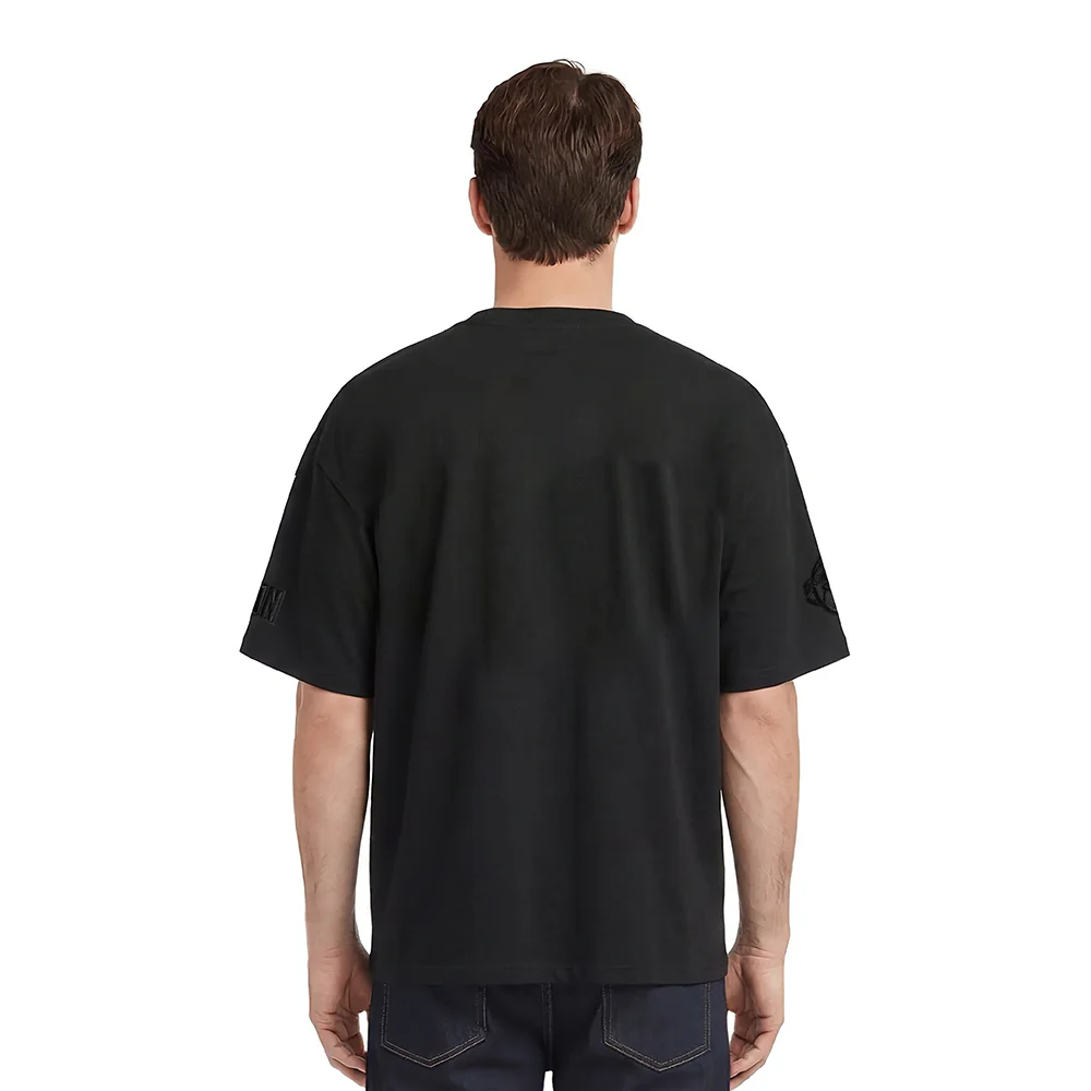 NBA HOUSTON ROCKETS NEUTRAL MEN'S DROP SHOULDER TEE (BLACK) - Image 2