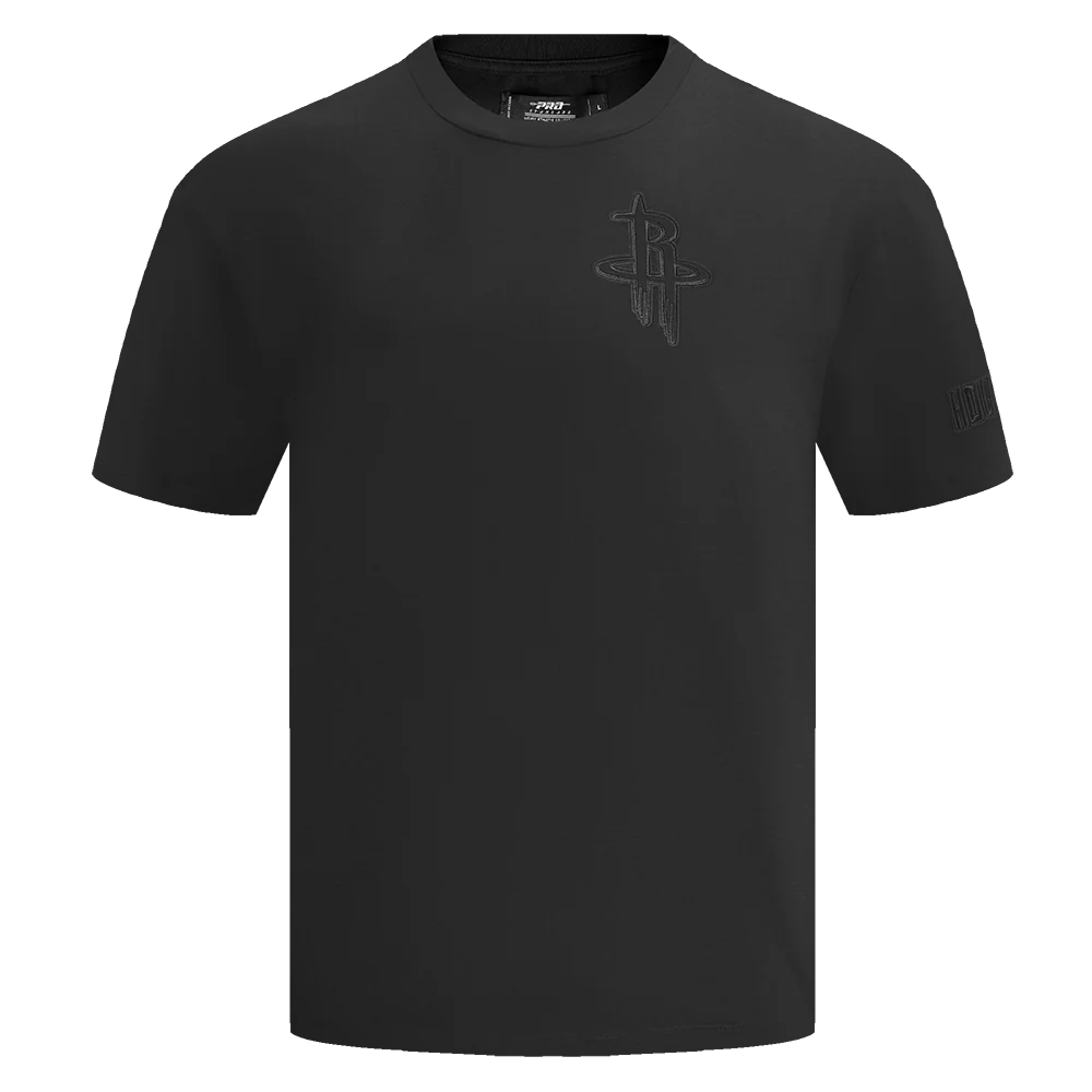 NBA HOUSTON ROCKETS NEUTRAL MEN'S DROP SHOULDER TEE (BLACK) - Image 3