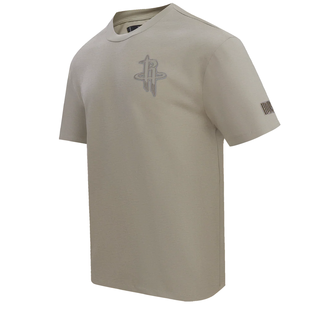 NBA HOUSTON ROCKETS NEUTRAL MEN'S DROP SHOULDER TEE (TAUPE) - Image 4