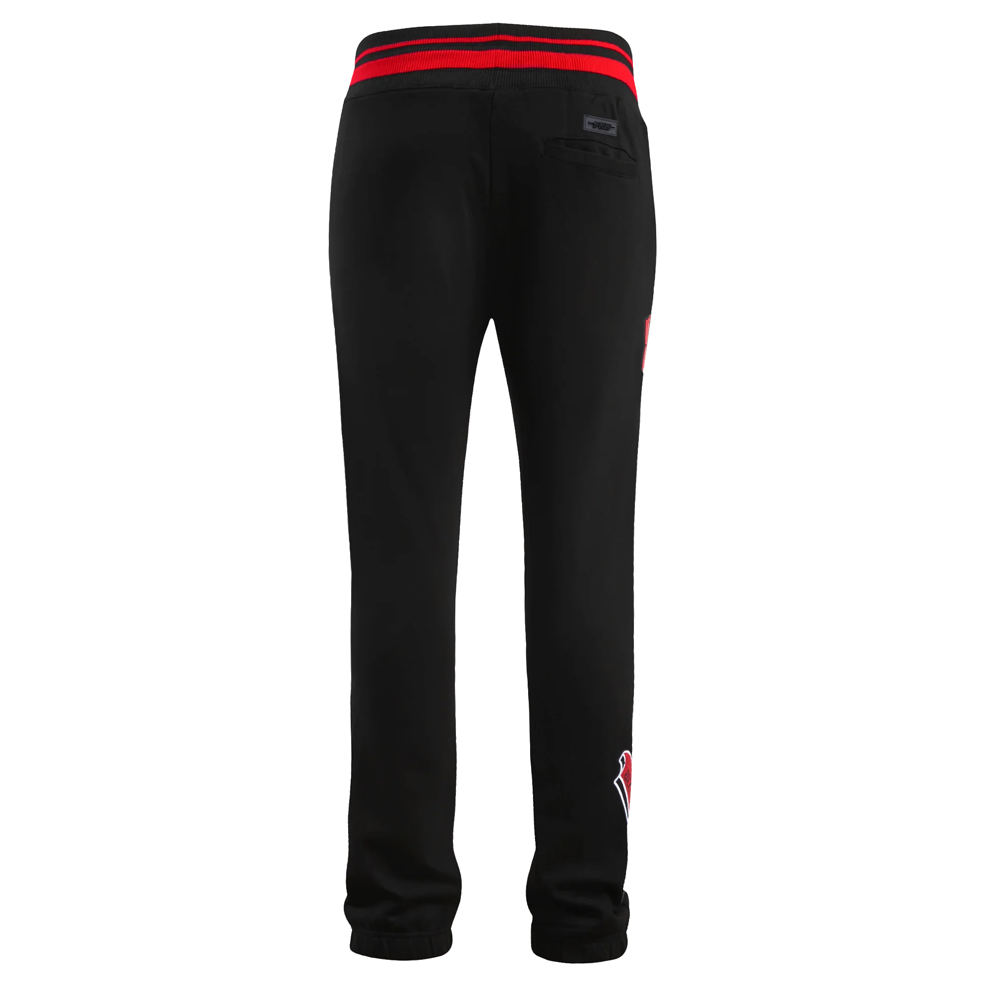 NBA HOUSTON ROCKETS SCRIPT TAIL MEN'S RIB FLEECE SWEATPANT (BLACK/RED/BLACK) - Image 11