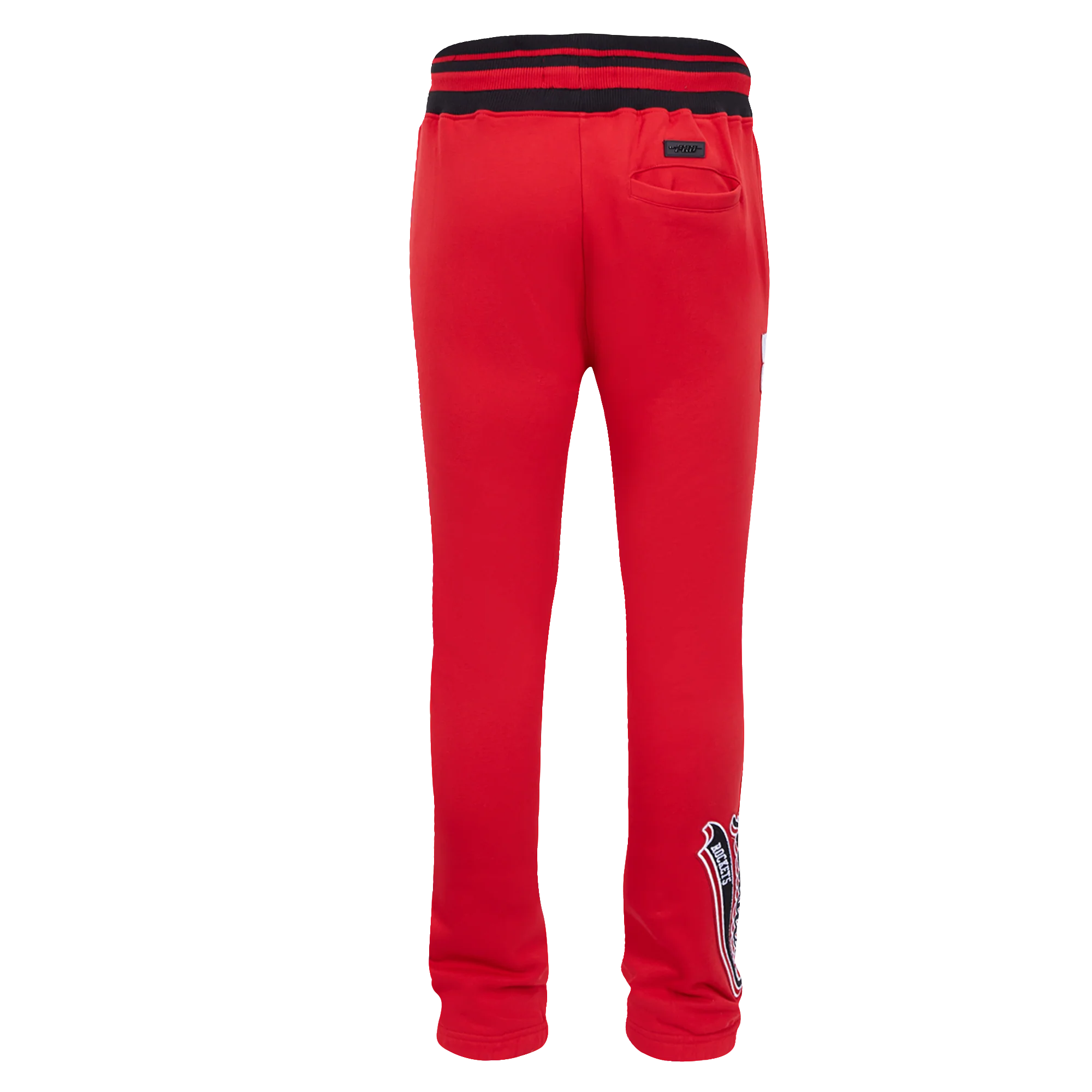 NBA HOUSTON ROCKETS SCRIPT TAIL MEN'S RIB FLEECE SWEATPANT (RED/BLACK) - Image 4