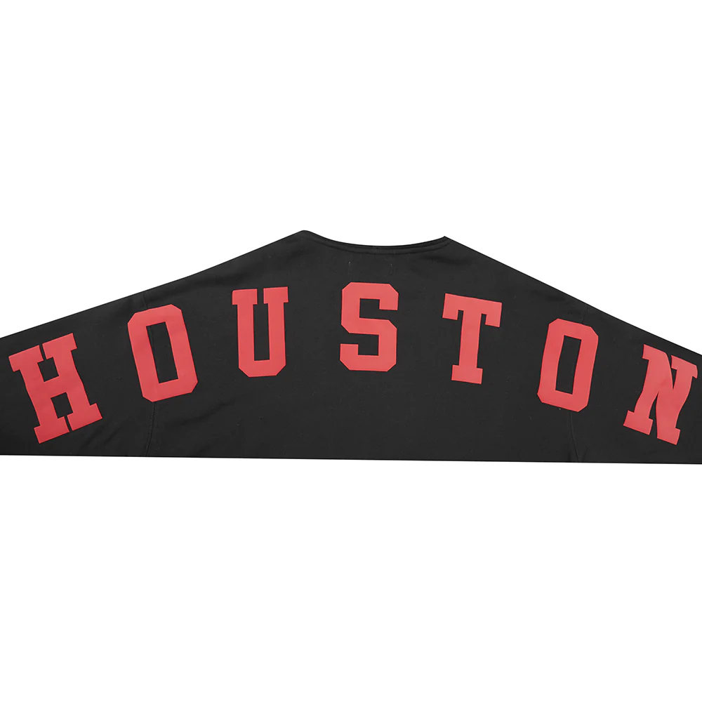 NBA HOUSTON ROCKETS WINGSPAN MEN'S DROP SHOULDER FLEECE PULLOVER HOODIE (BLACK) - Image 7