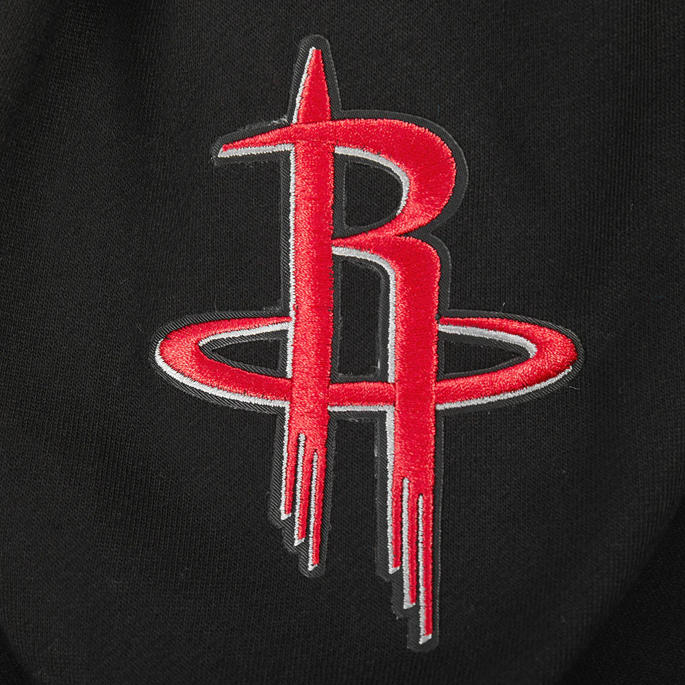 NBA HOUSTON ROCKETS WINGSPAN MEN'S DROP SHOULDER FLEECE PULLOVER HOODIE (BLACK) - Image 8