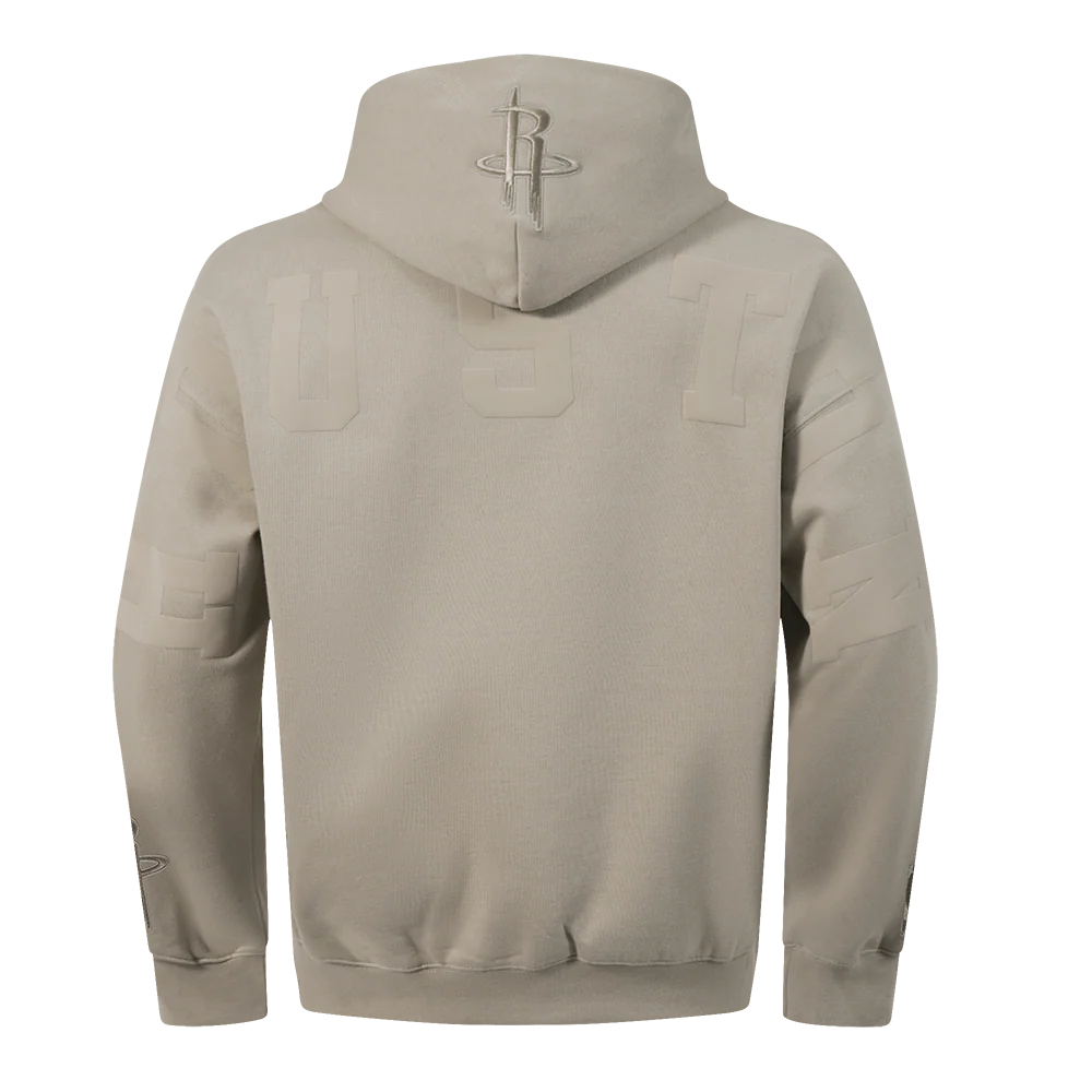 NBA HOUSTON ROCKETS WINGSPAN MEN'S DROP SHOULDER FLEECE PULLOVER HOODIE (TAUPE) - Image 8