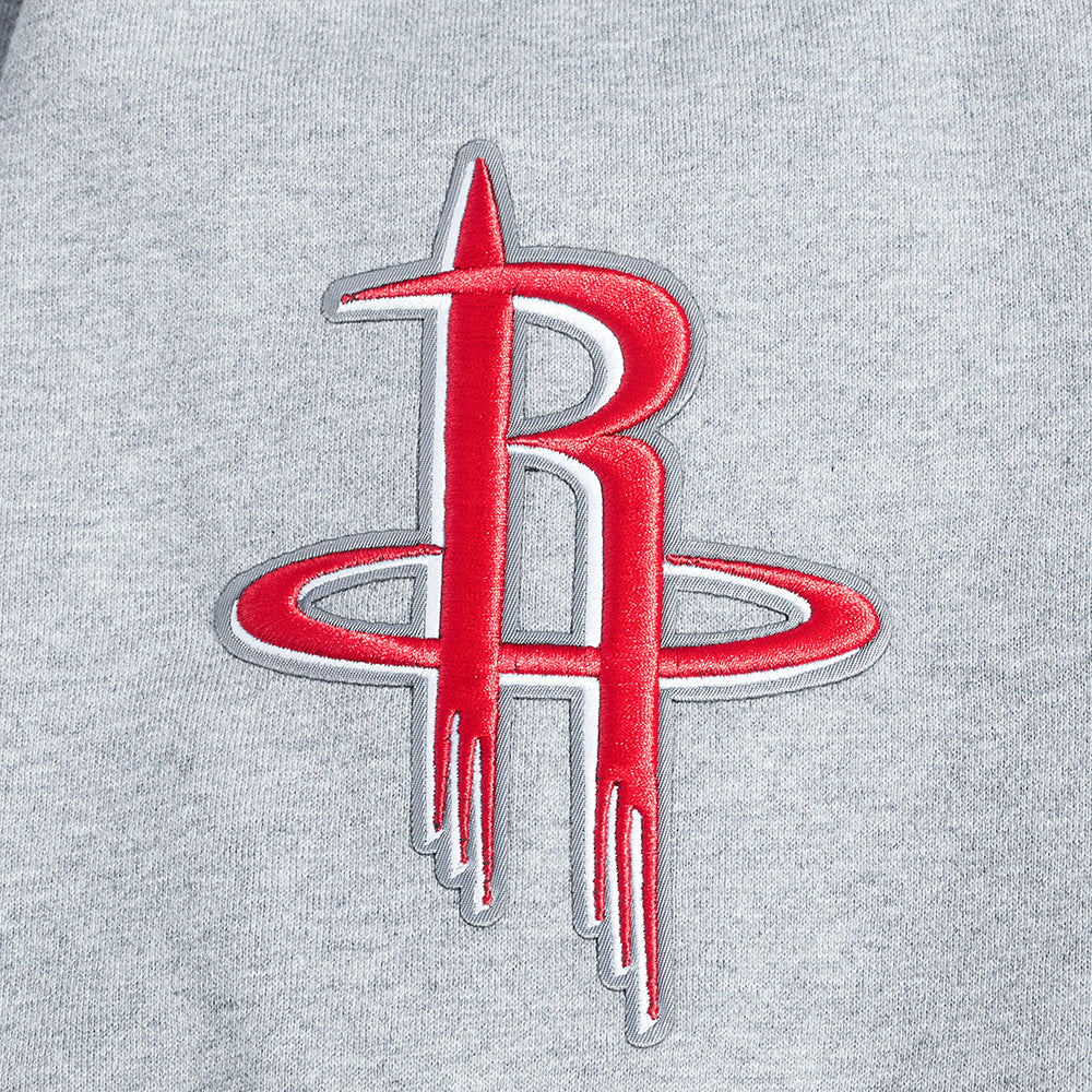 NBA HOUSTON ROCKETS CITY SIGNATURE MEN'S DROP SHOULDER FLC PO HOODIE (DARK HEATHER GRAY) - Image 8