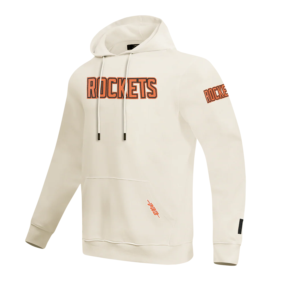NBA HOUSTON ROCKETS NBA TONAL MEN'S DK PO HOODIE (EGGSHELL) - Image 3