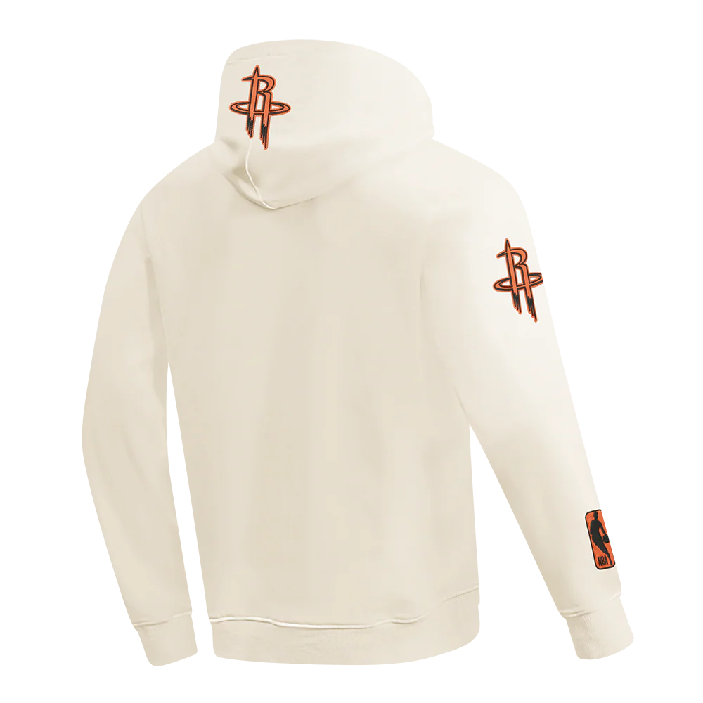 NBA HOUSTON ROCKETS NBA TONAL MEN'S DK PO HOODIE (EGGSHELL) - Image 4