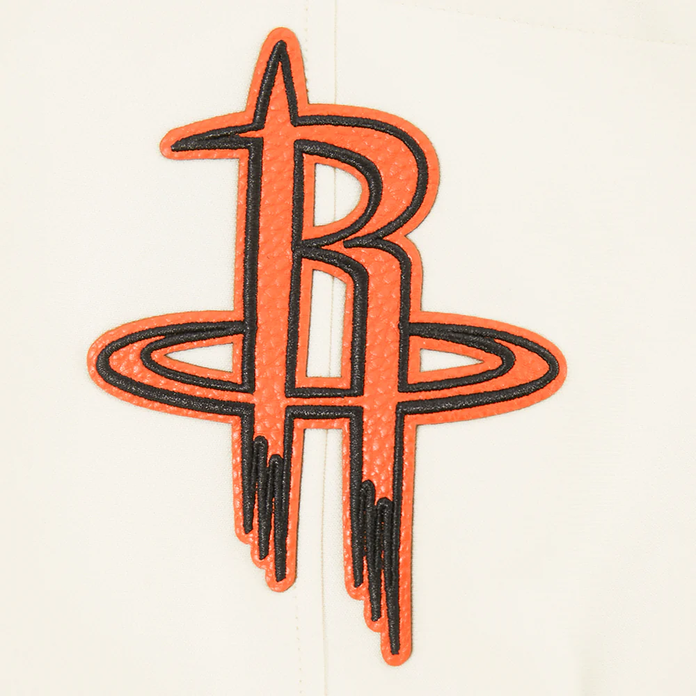 NBA HOUSTON ROCKETS NBA TONAL MEN'S DK PO HOODIE (EGGSHELL) - Image 7