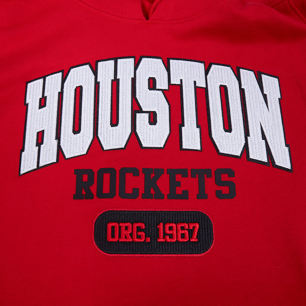 NBA HOUSTON ROCKETS CITY ARCH MEN'S FLC PO HOODIE (RED) - Image 8