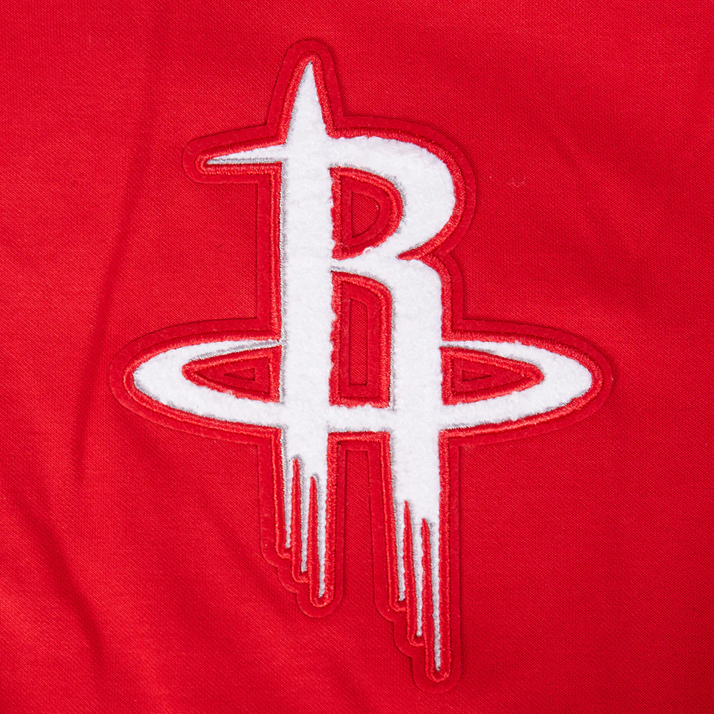 NBA HOUSTON ROCKETS CLASSIC CHENILLE MEN'S FULL ZIP HOODIE (RED) - Image 9