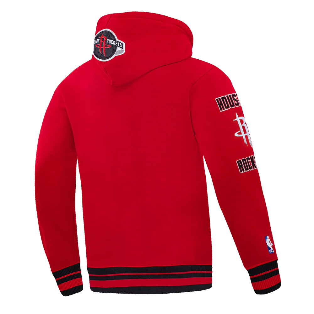 NBA HOUSTON ROCKETS RETRO CLASSIC MEN'S PULLOVER HOODIE (RED/BLACK) - Image 4