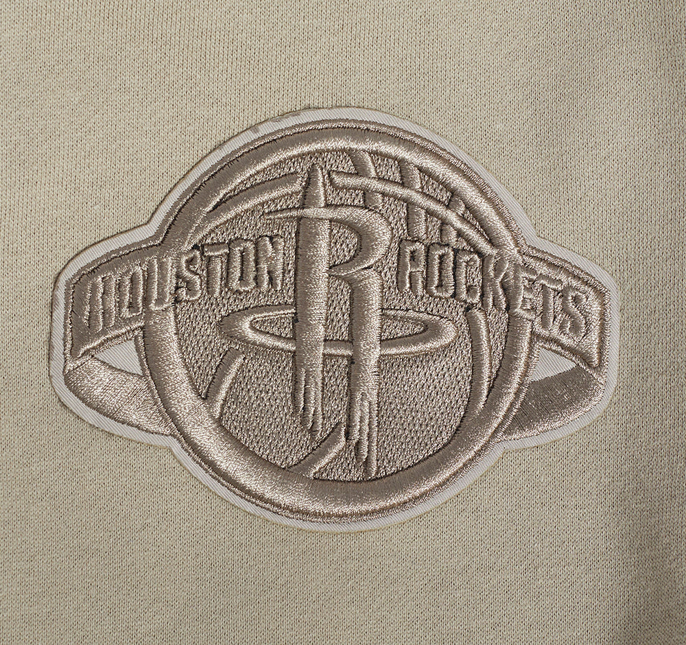 NBA HOUSTON ROCKETS NEUTRAL MEN'S DROP SHOULDER PULLOVER HOODIE (TAUPE) - Image 8