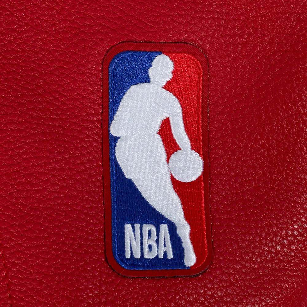NBA HOUSTON ROCKETS RETRO CLASSIC MEN'S RIB WOOL VARSITY JACKET (EGGSHELL/ RED) - Image 11