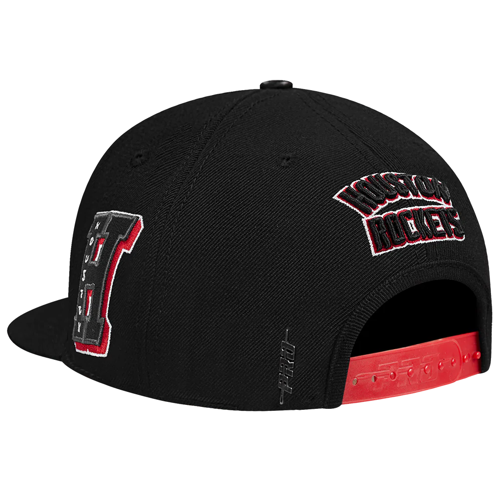 NBA HOUSTON ROCKETS MASHUP UNISEX WOOL SNAPBACK HAT (BLACK) - Image 3