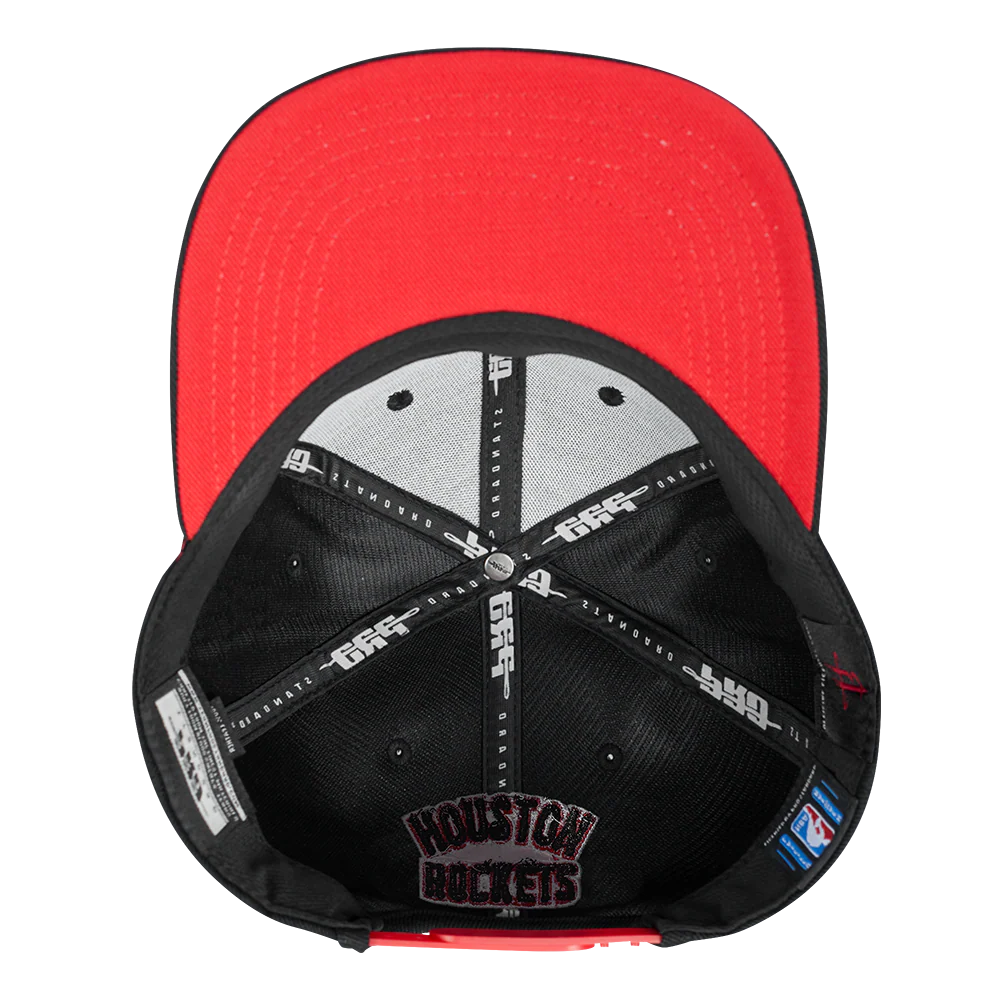NBA HOUSTON ROCKETS MASHUP UNISEX WOOL SNAPBACK HAT (BLACK) - Image 6