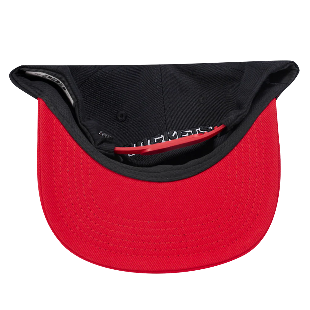 NBA HOUSTON ROCKETS SUGAR SKULL WOOL BLEND PRO SIX SNAPBACK (BLACK/RED) - Image 8
