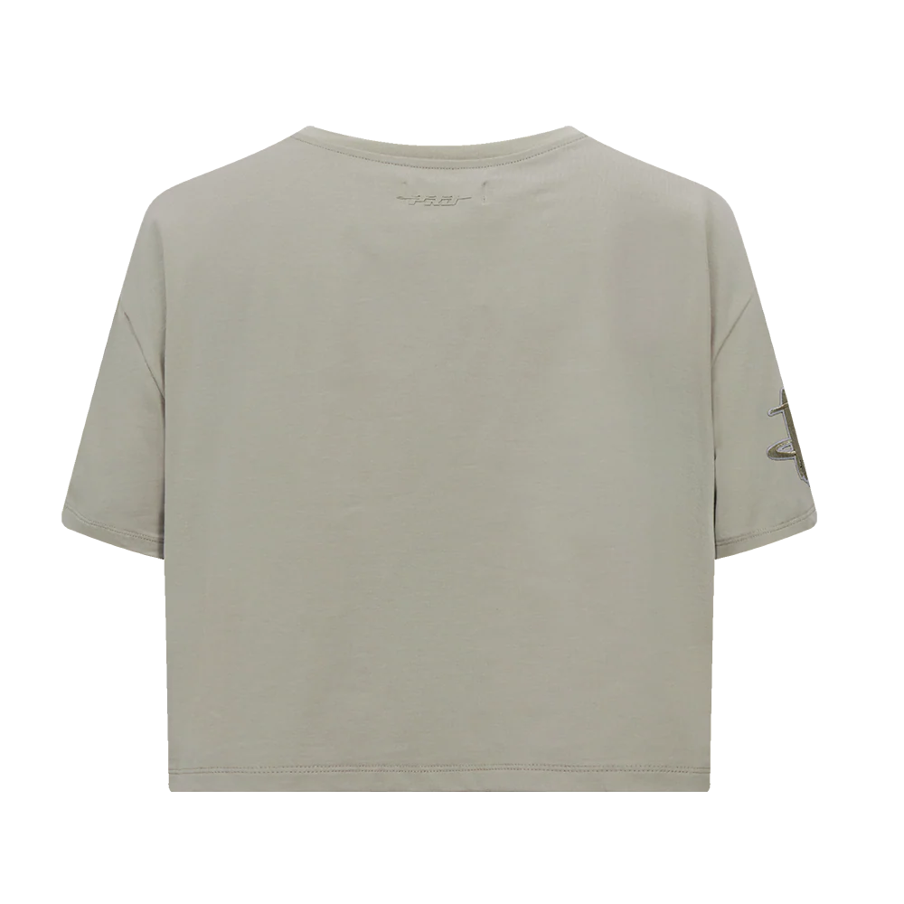 NBA HOUSTON ROCKETS NEUTRAL WOMEN'S BOXY TEE (TAUPE) - Image 5