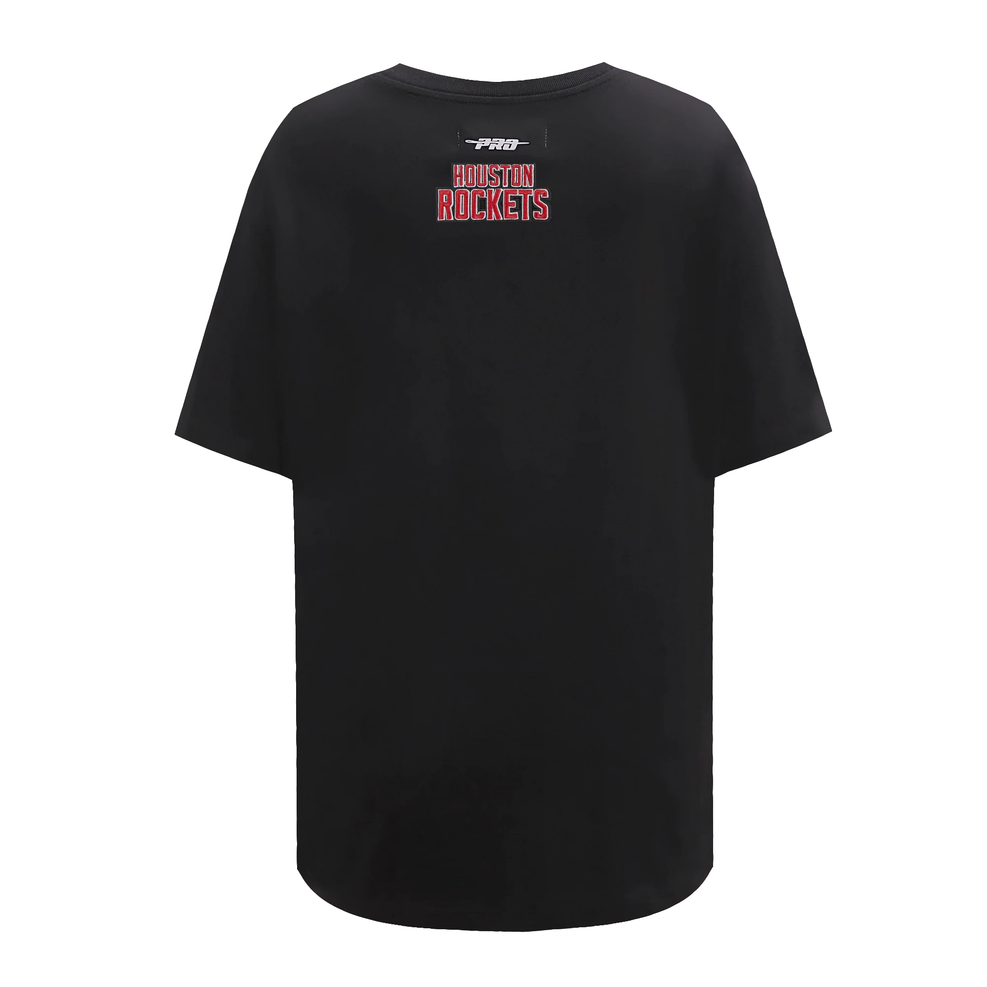 NBA HOUSTON ROCKETS SCRIPT TAIL WOMEN'S BOYFRIEND TEE (BLACK) - Image 3