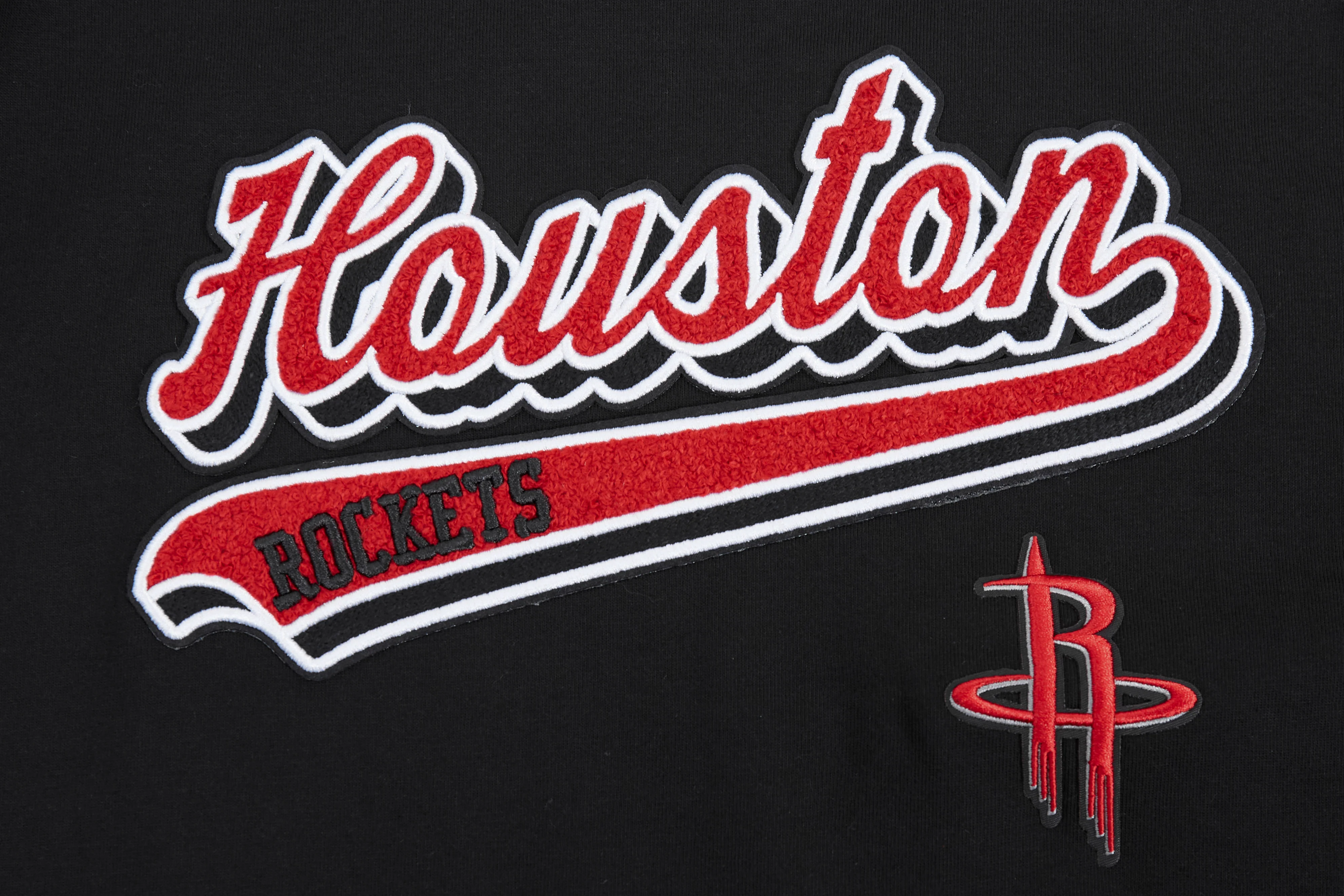 NBA HOUSTON ROCKETS SCRIPT TAIL WOMEN'S BOYFRIEND TEE (BLACK) - Image 5