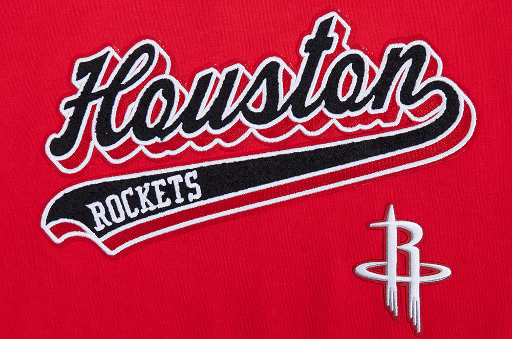 NBA HOUSTON ROCKETS SCRIPT TAIL WOMEN'S BOYFRIEND TEE (RED) - Image 5