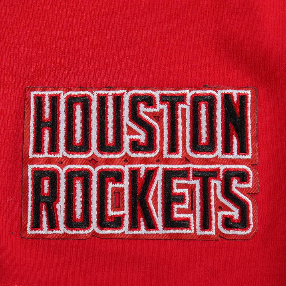 NBA HOUSTON ROCKETS OLD ENGLISH WOMEN'S SJ BOXY TEE (RED) - Image 7