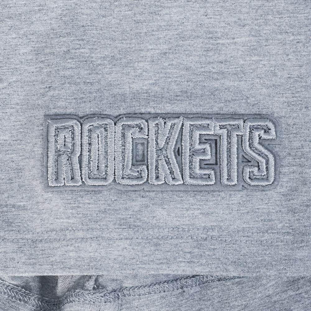 NBA HOUSTON ROCKETS REVERSE FRENCH TERRY WOMEN'S SJ BOXY TEE (DARK HEATHER GRAY) - Image 6