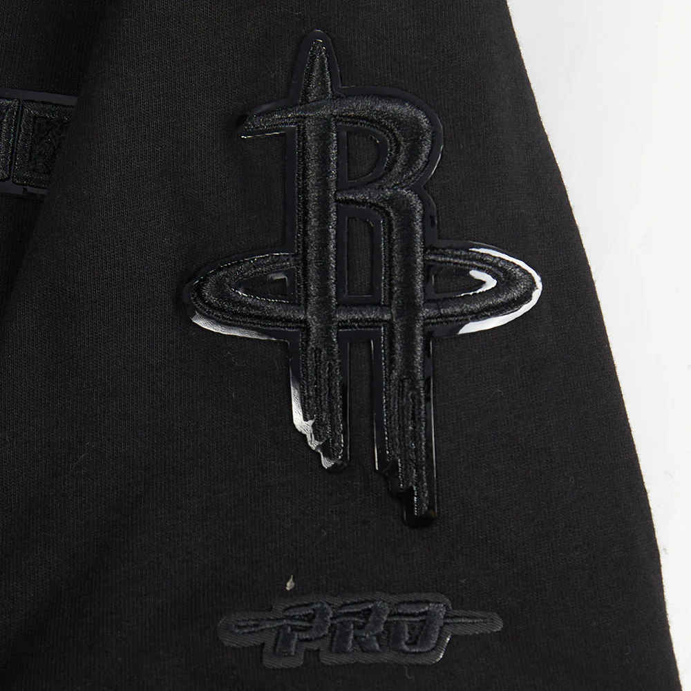 NBA HOUSTON ROCKETS TRIPLE BLACK BIG BOYS SS STRIPED RIB TEE (JET BLACK) - Image 6