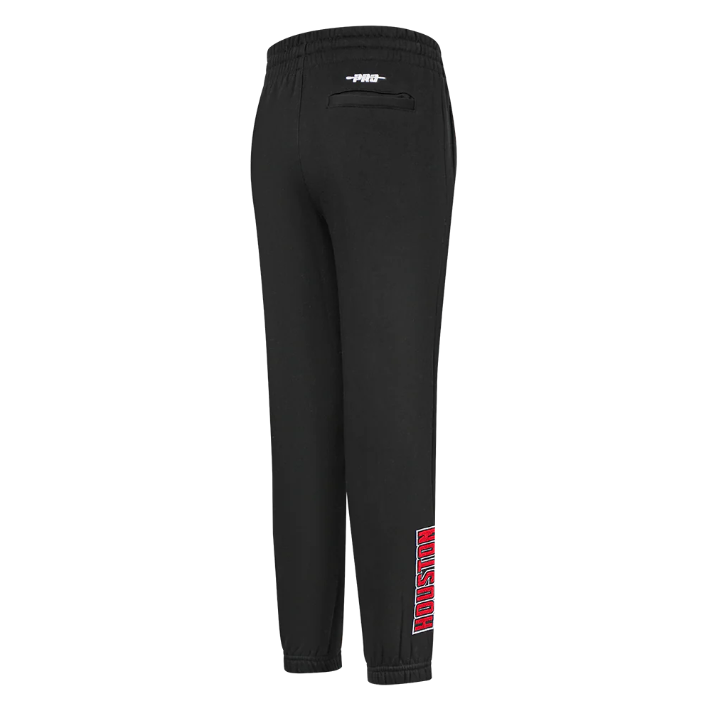 NBA HOUSTON ROCKETS CLASSIC BIG BOYS FLEECE SWEATPANT (BLACK) - Image 3