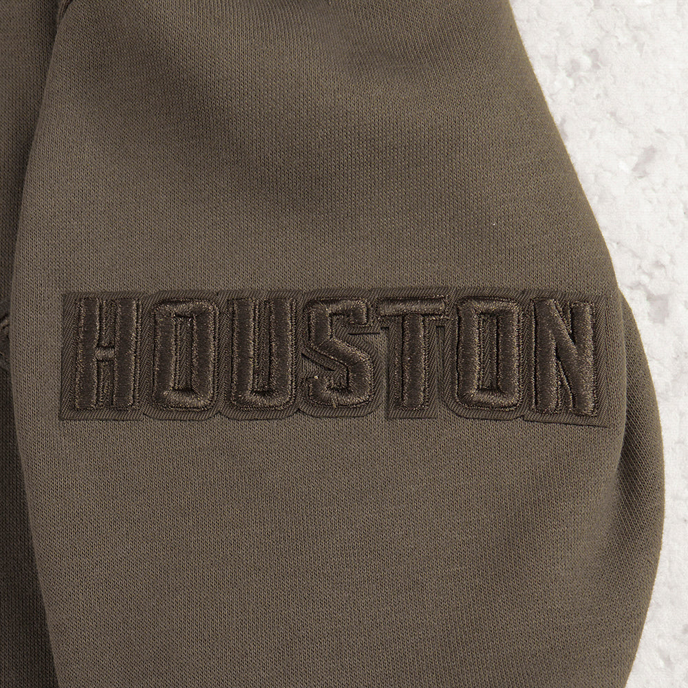 NBA HOUSTON ROCKETS NEUTRAL BIG BOYS FLC PO HOODIE (DARK TAUPE) - Image 7