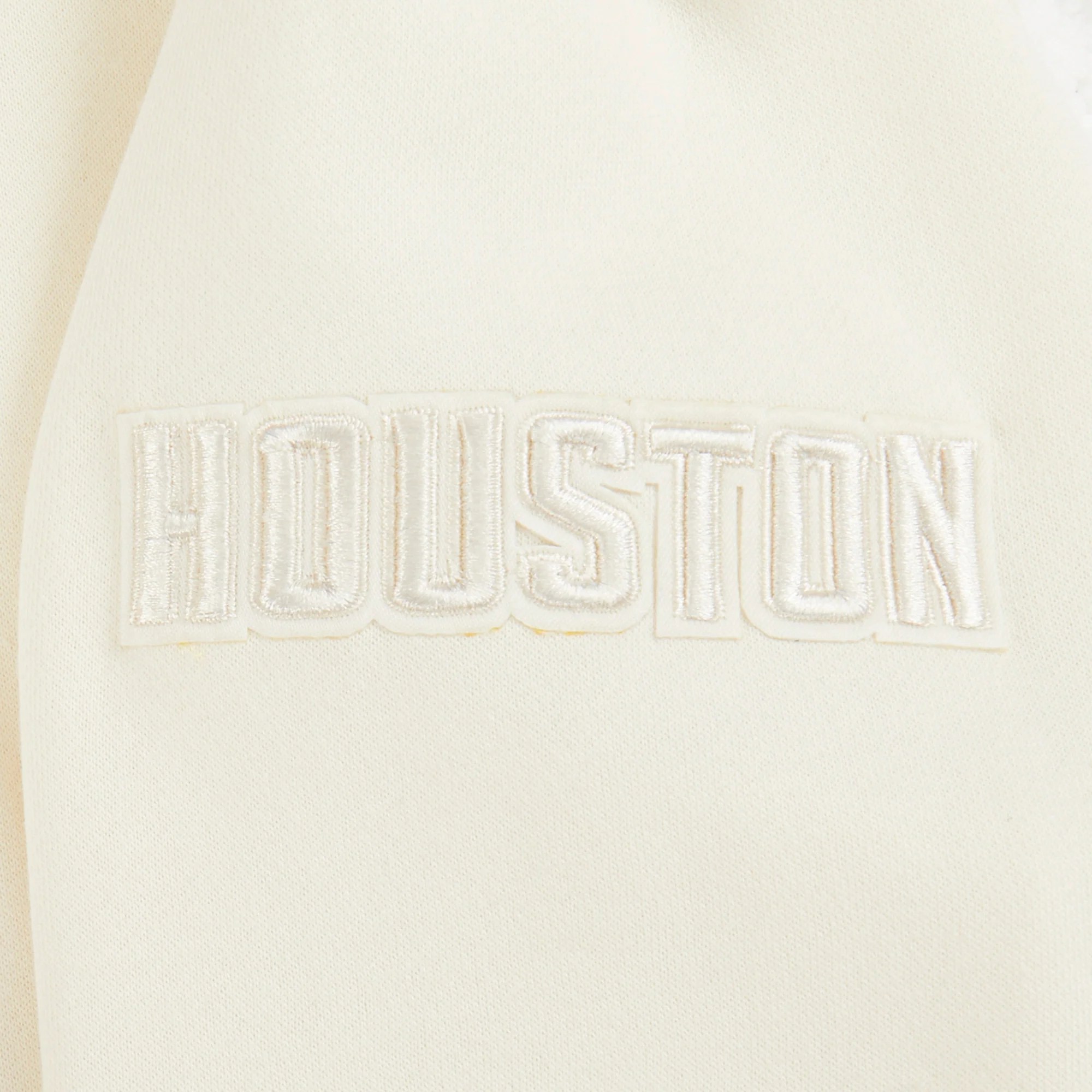 NBA HOUSTON ROCKETS NEUTRAL BIG BOYS FLEECE PULLOVER HOODIE (EGGSHELL) - Image 3