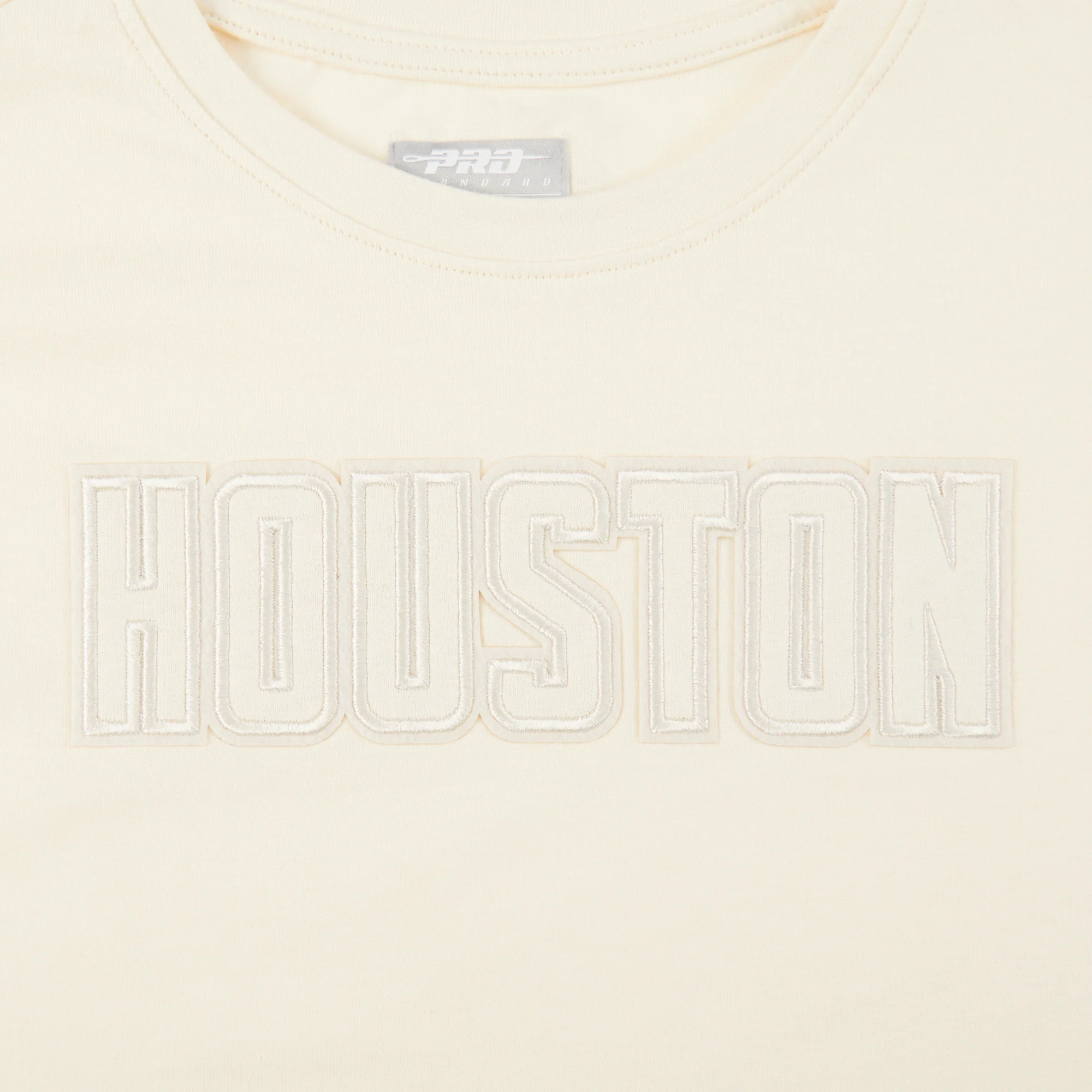 NBA HOUSTON ROCKETS NEUTRAL BIG GIRLS SHORT SLEEVE BOXY TEE (EGGSHELL) - Image 3