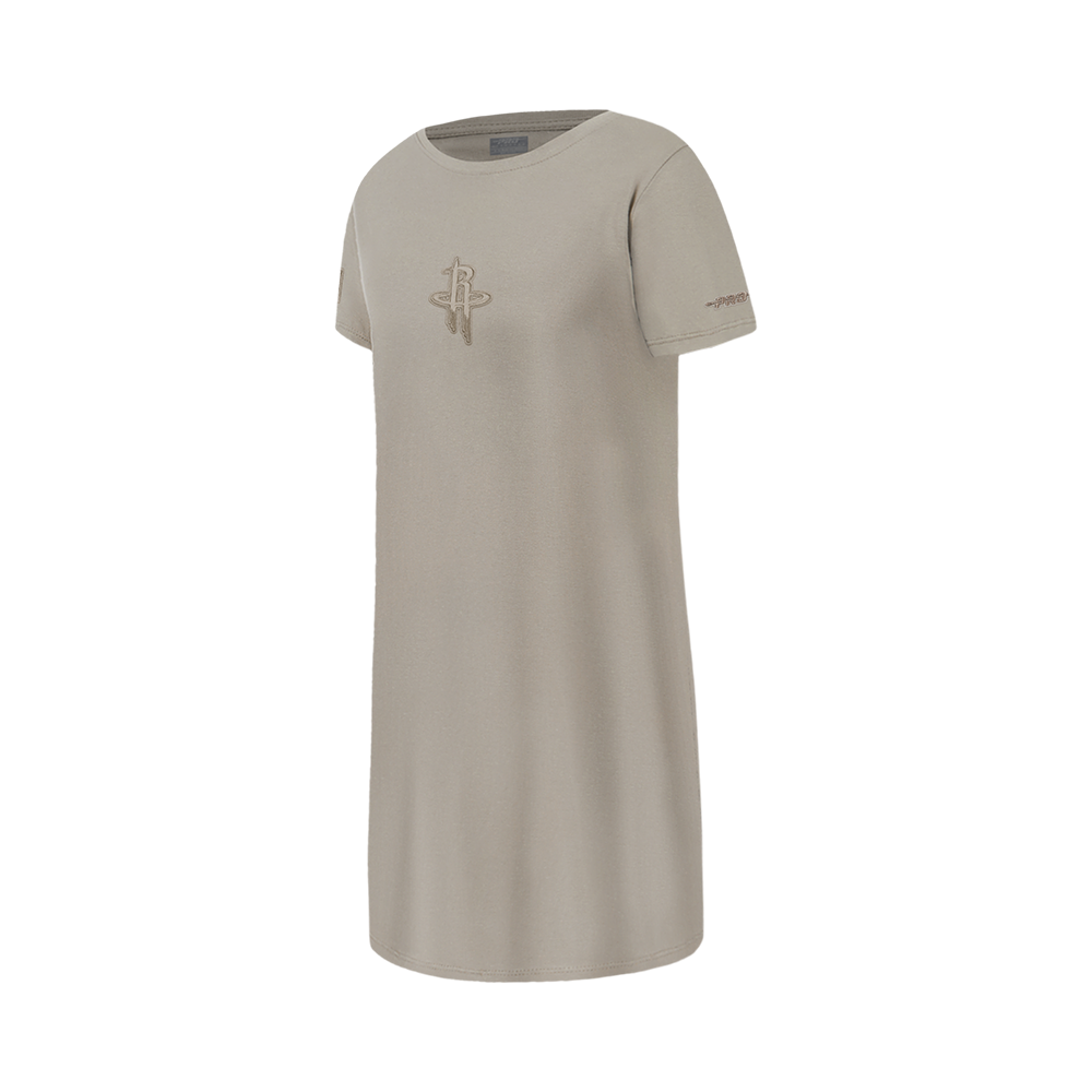 NBA HOUSTON ROCKETS NEUTRAL BIG GIRLS TEE DRESS (TAUPE) - Image 2
