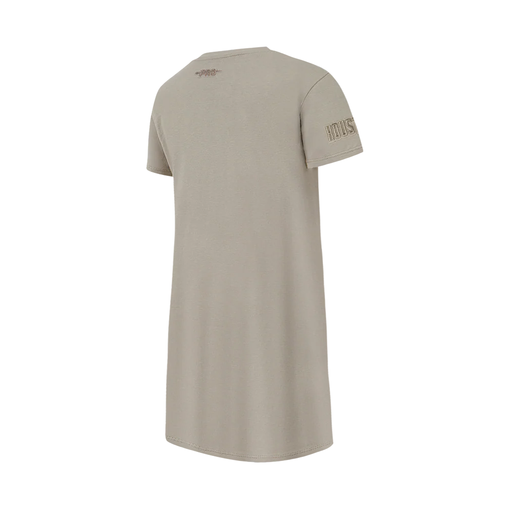 NBA HOUSTON ROCKETS NEUTRAL BIG GIRLS TEE DRESS (TAUPE) - Image 4