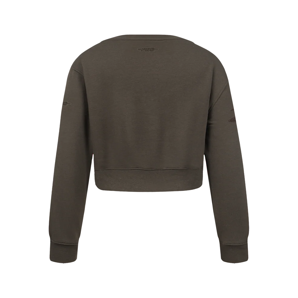 NBA HOUSTON ROCKETS NEUTRAL BIG GIRLS FLC CREWNECK (DARK TAUPE) - Image 3