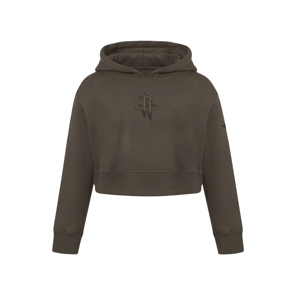 NBA HOUSTON ROCKETS NEUTRAL BIG GIRLS FLC PO HOODIE (DARK TAUPE)